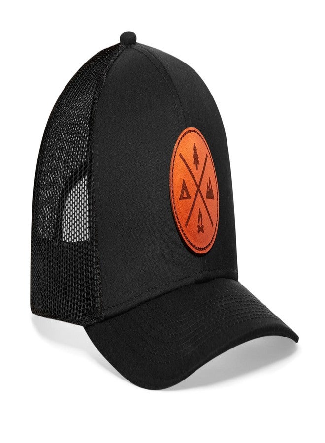 HAKA Outdoor Black Trucker Hat - Mesh Snapback Cap for Men, Women & Golf, Outdoors Baseball Dad Hat - Image 1